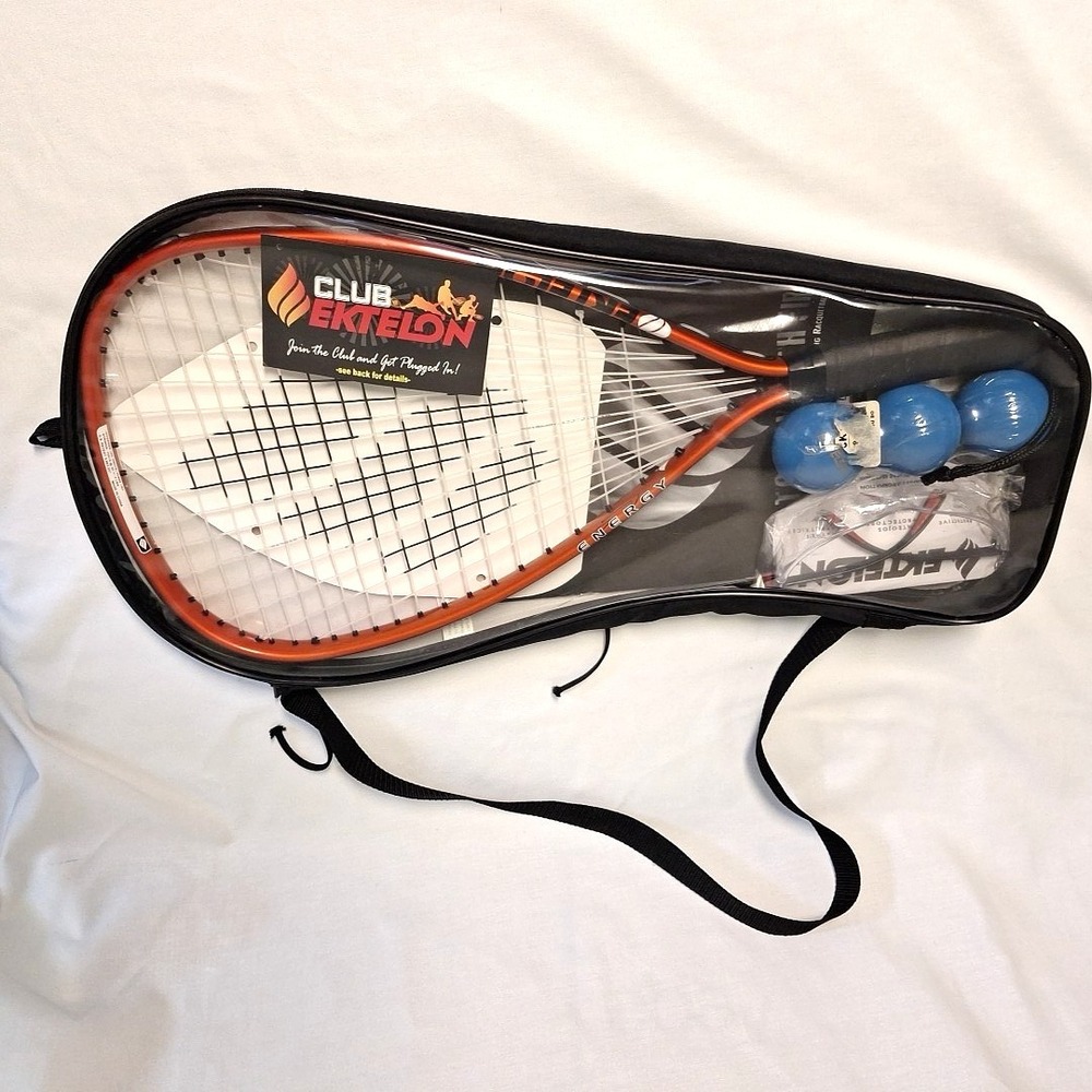 Ektelon Energy Racquetball Racquet 900 Power Level Longbody Oversize Red New Set